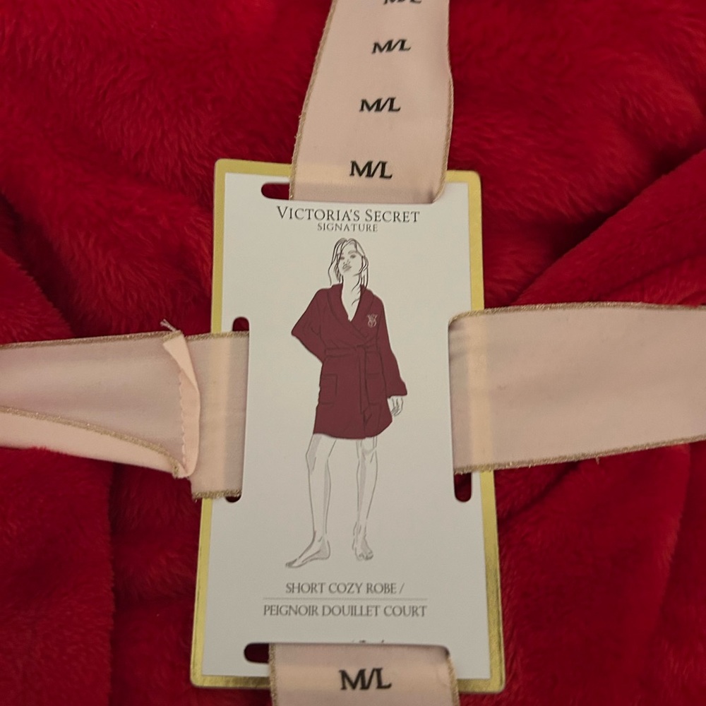 Victoria's Secret Red Plush Robe - Picture 2 of 3